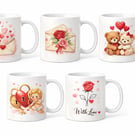 Valentine’s Love Design Mugs – Cute & Romantic 11oz Ceramic