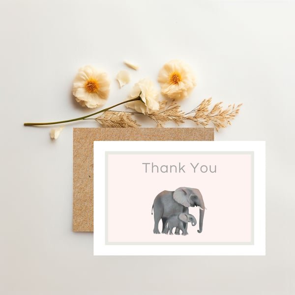 Thank You Card, Thank You Greeting Card, Thank You Notelet, Thanks For Gift Card