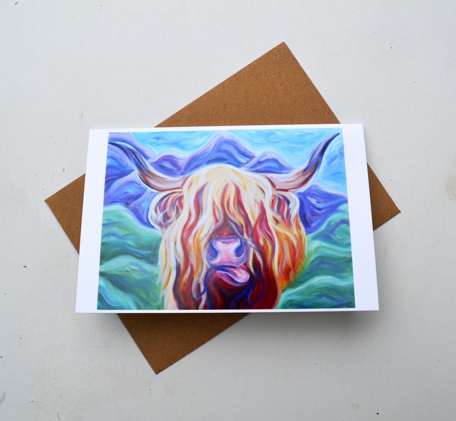 Dougie the Highland Cow Greetings Card