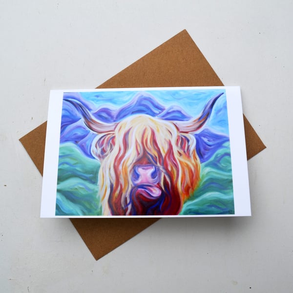 Dougie the Highland Cow Greetings Card