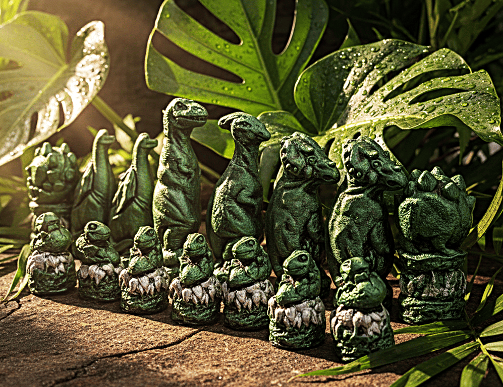 Chess Set, Dinosaur Theme Chess Pieces, made to order