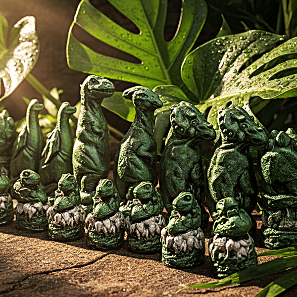 Chess Set, Dinosaur Theme Chess Pieces, made to order