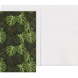 Lined Pages A5 Notebook - Monstera