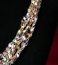 Crocheted necklace, lightweight in pastel shades of pink and yellow - Image 2