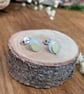 Gold & Silver Leaf Duo Stud Earrings - Image 8