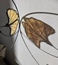 Handmade Stained Glass Amber Autumn Ginkgo Leaf Wall Hanging Gift - Image 7