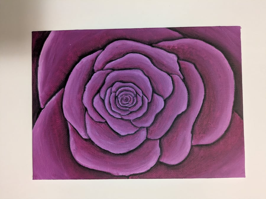 Image of Purple Rose Oil Painting. 2026-08-21