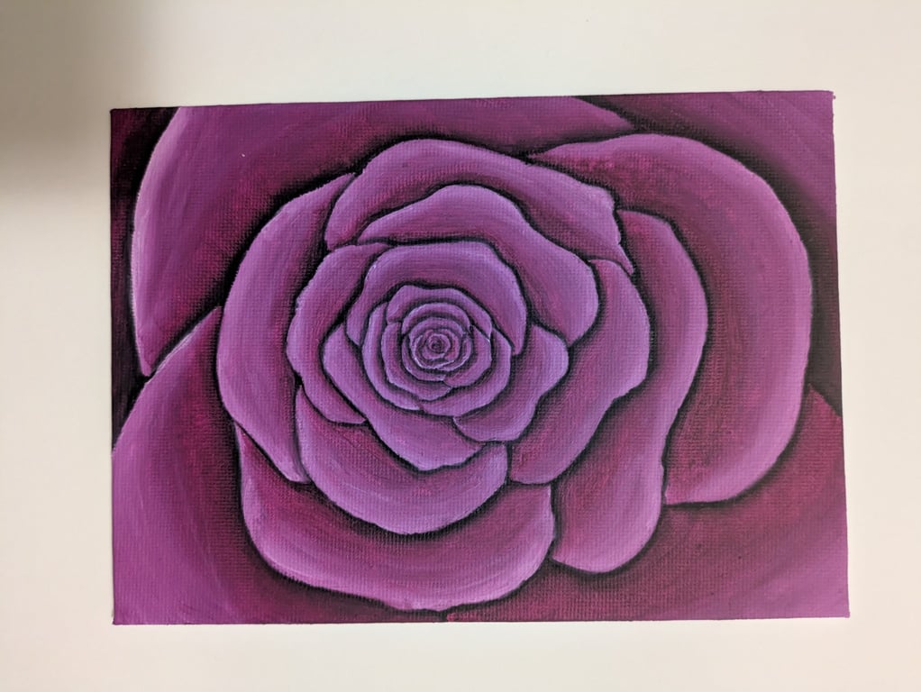 Purple Rose Oil Painting. 2026-08-21