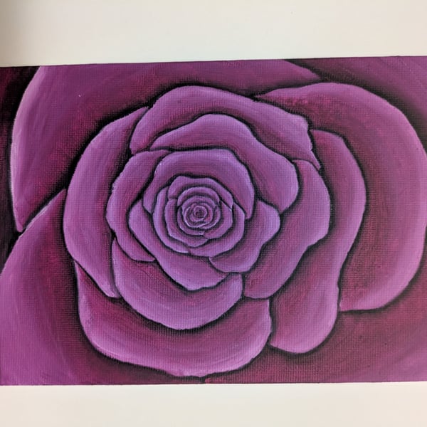 Purple Rose Oil Painting. 2026-08-21