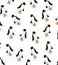 Gift Wrap Penguins-White, Penguins & Matching Gift Tag-Wrapping Paper-LG11 - Image 3