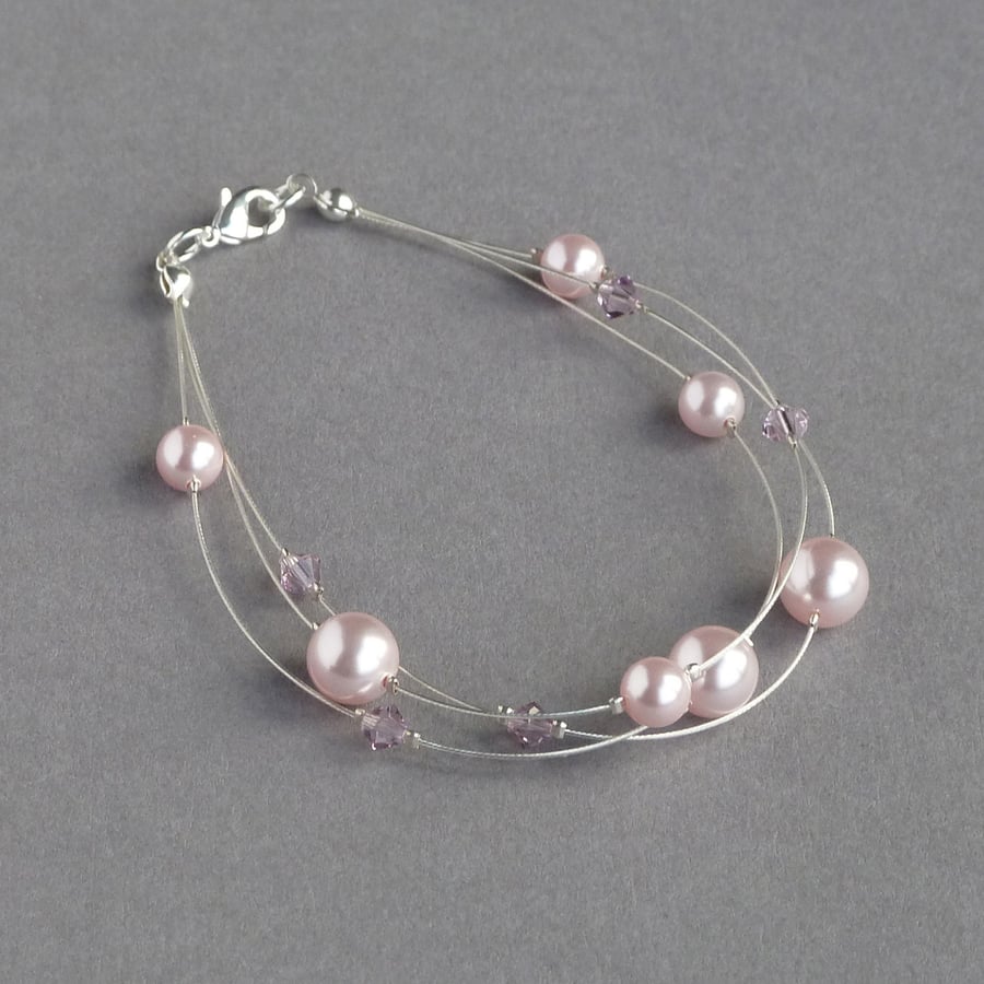 Floating pearl online bracelet