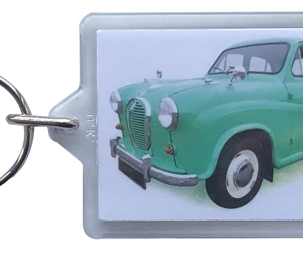 Austin A35 1957 - Keyring with 50x35mm Insert - Car Enthusiast