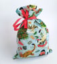 Christmas Gift Bags - Grumpy Cats reusable fabric mini sack