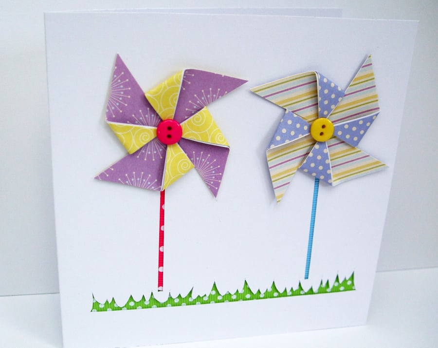 Paper Windmill Card