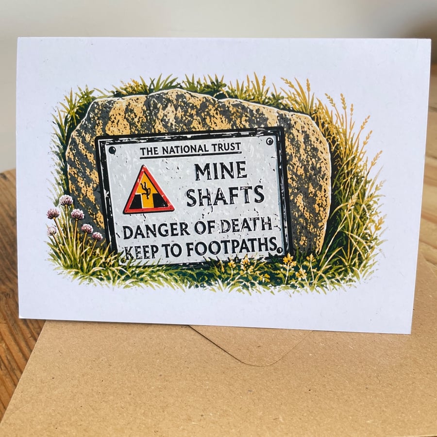 Blank Card A6 Landscape - Mine Shafts