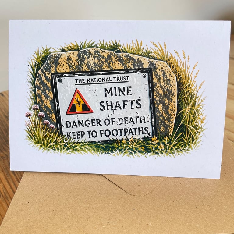 Blank Card A6 Landscape - Mine Shafts