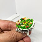 Miniature Salad Ring or Badge - Jewellery 
