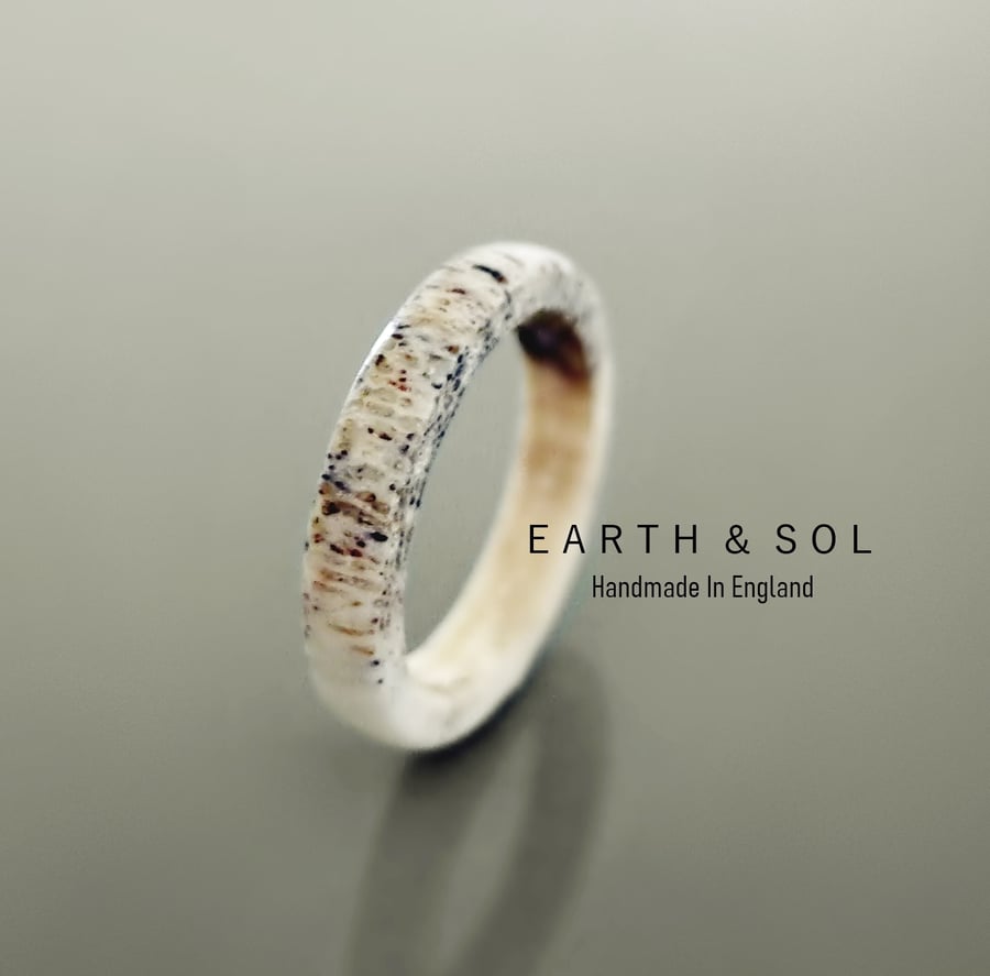 Deer Antler Ring. Wedding Ring Men's Band. Women's Rings.