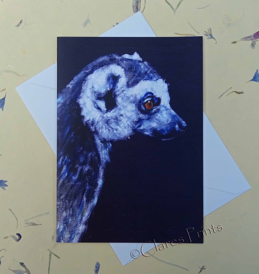 Ring Tailed Lemur Blank Greeting Card From my Original Acrylic Painting