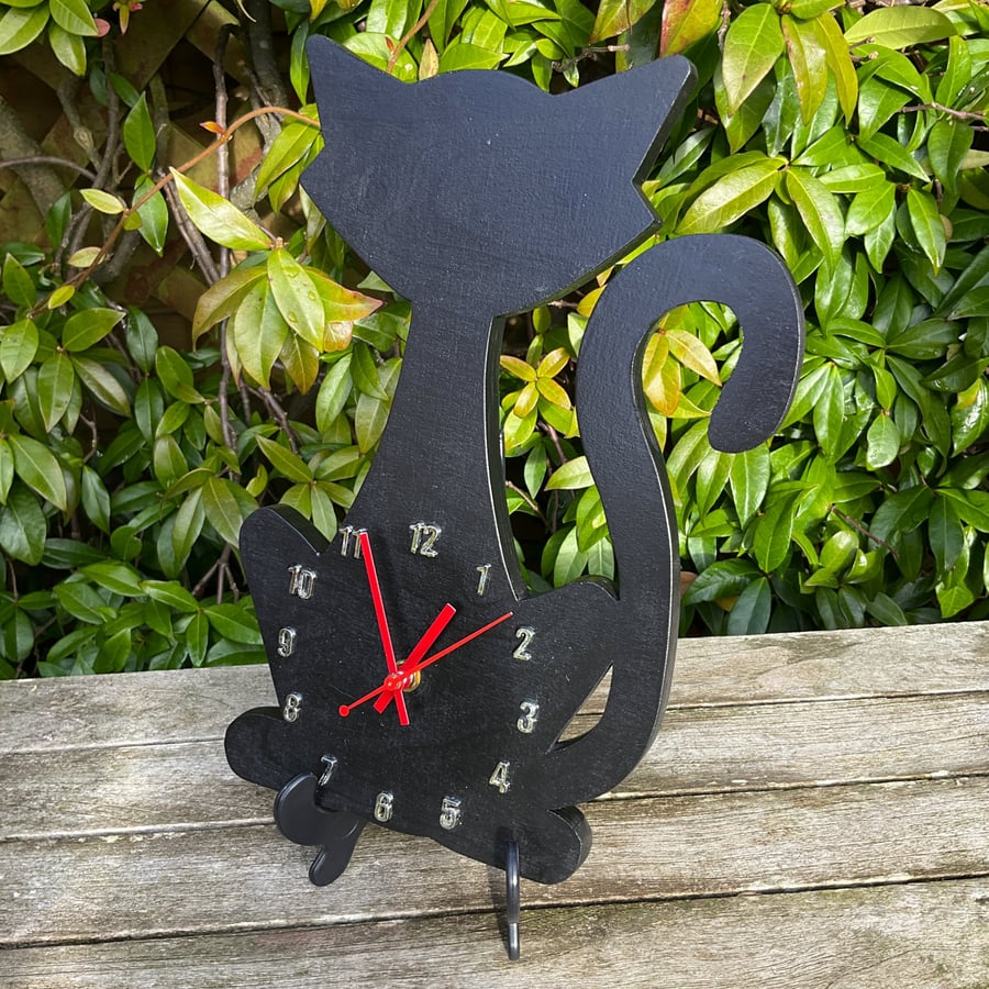 Black Cat Wall Clock
