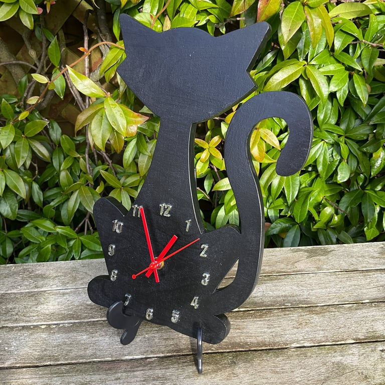 Black Cat Wall Clock