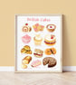 British Cakes Art Print  - Image 1