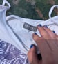 upcycled lino print borzoi medieval knight tank top sized small  - Image 3