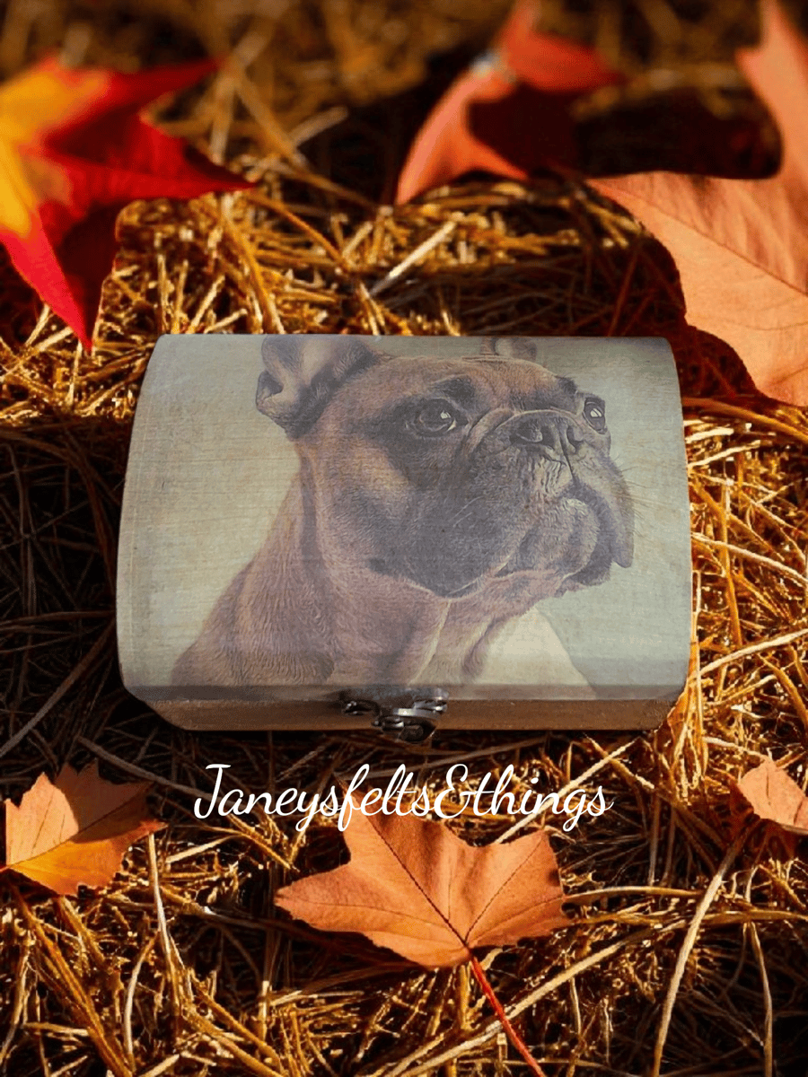 Rustic wooden trinket chest 