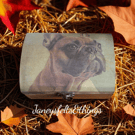 Rustic wooden trinket chest 