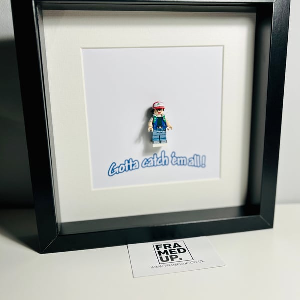 POKEMON - ASH - Framed custom minifigure