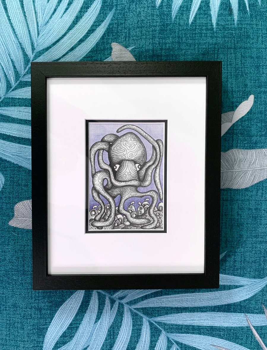 Original Pen and Ink Illustration - Octopus - Jelly Legs