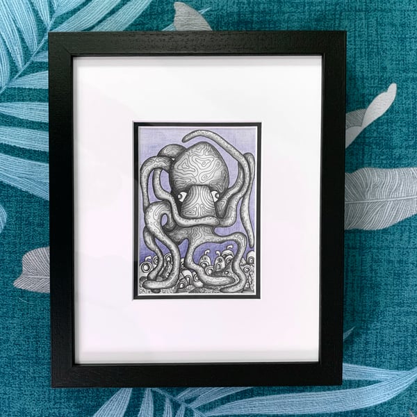 Original Pen and Ink Illustration - Octopus - Jelly Legs