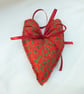 Christmas Traditional Fabric Hanging Heart one pair. - Image 5