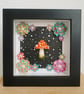 Fly Agaric Mushroom and Flowers - Original Low Relief Artwork - Image 1