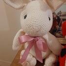 Crochet white bunny
