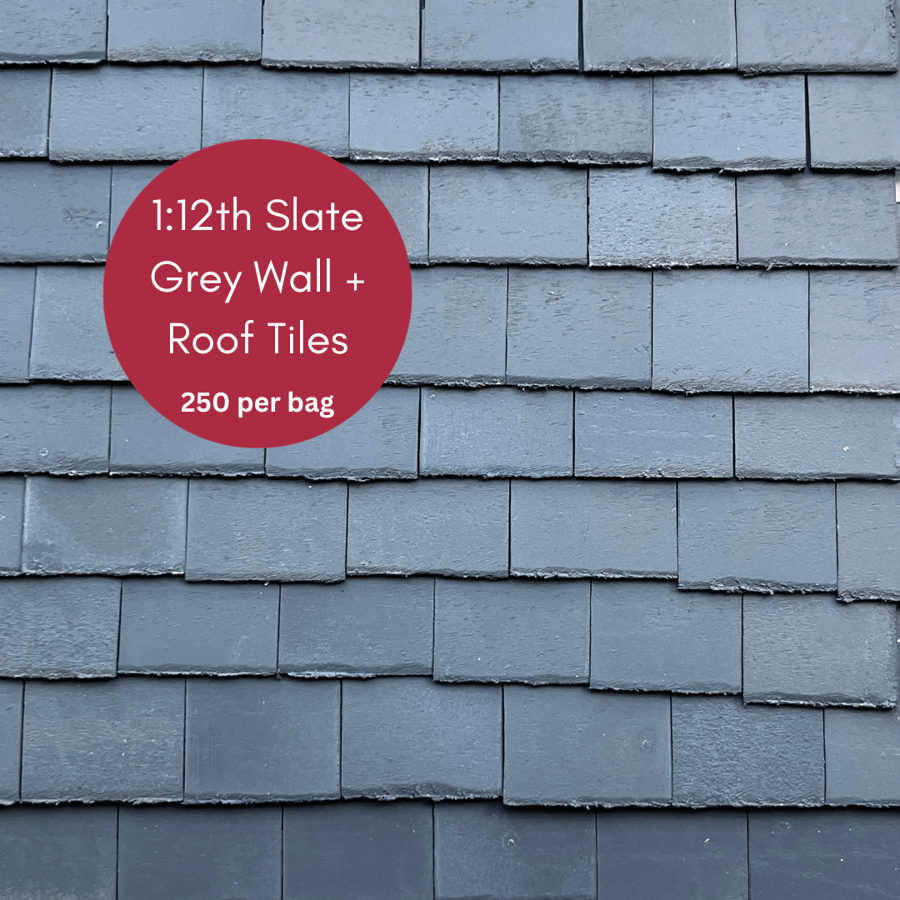 1:12th Scale Miniature Model Doll house Roof & Wall Tiles Slates 250 per bag 