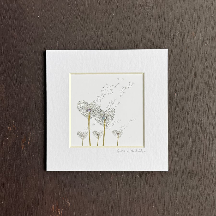 'Family Love' 5" x 5" Mounted Print