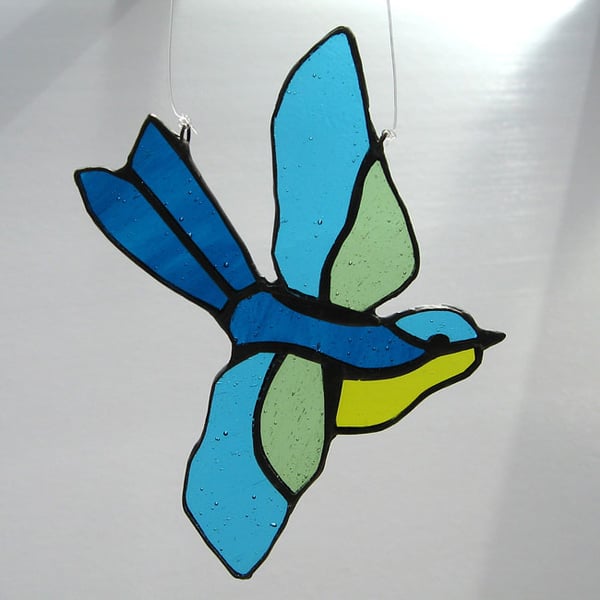 Little Bird Suncatcher - Blue, Green & Yellow
