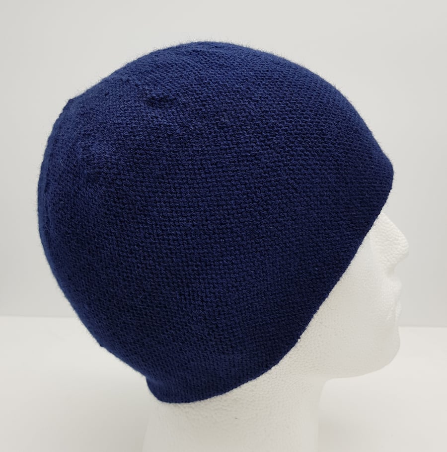 Knitted handmade skull hat for men, double winter fisherman  sports hat