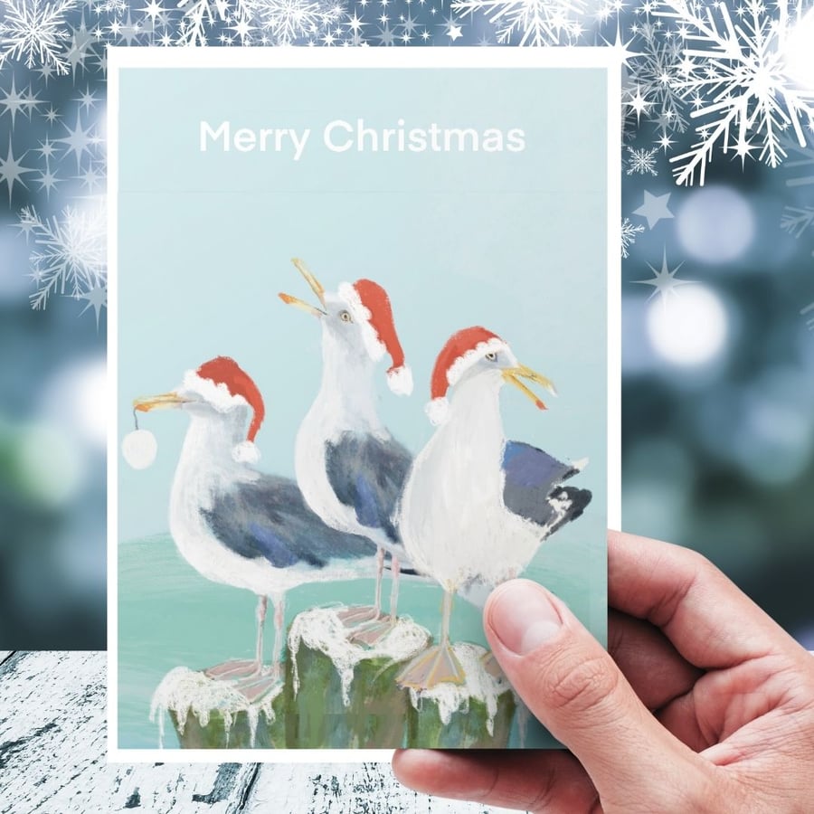 Seaside Christmas Card Greetings