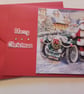Christmas card. Santa. Wintery scene card. Ref 289