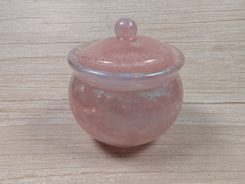 Pink Resin Jar - Rose Quartz Dream