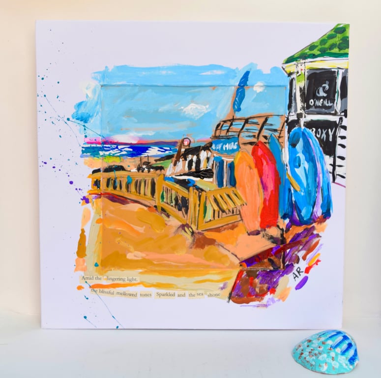 Catch My Drift? – Original Coastal Collage Artwork