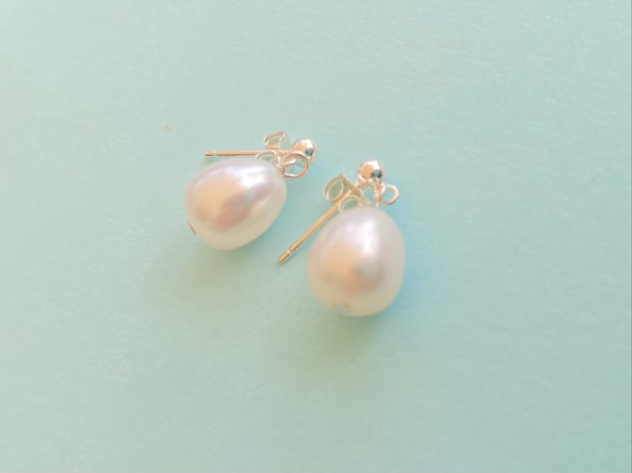 Freshwater Pearl Sterling Silver Earrings