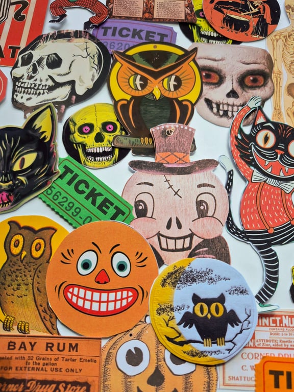 Halloween Die Cuts and Ephemera