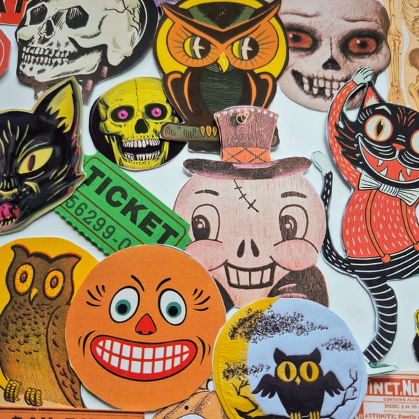Halloween Die Cuts and Ephemera