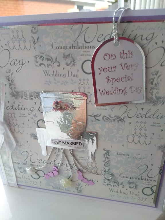 Wedding car wedding card