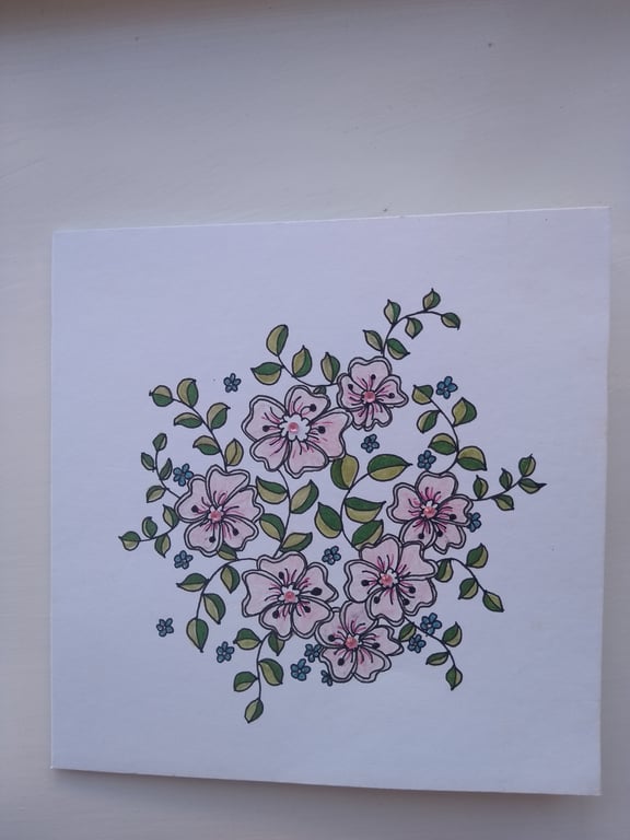 Cherry blossom birthday card