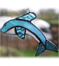 SOLD Dolphin Suncatcher Stained Glass Handmade - Image 4