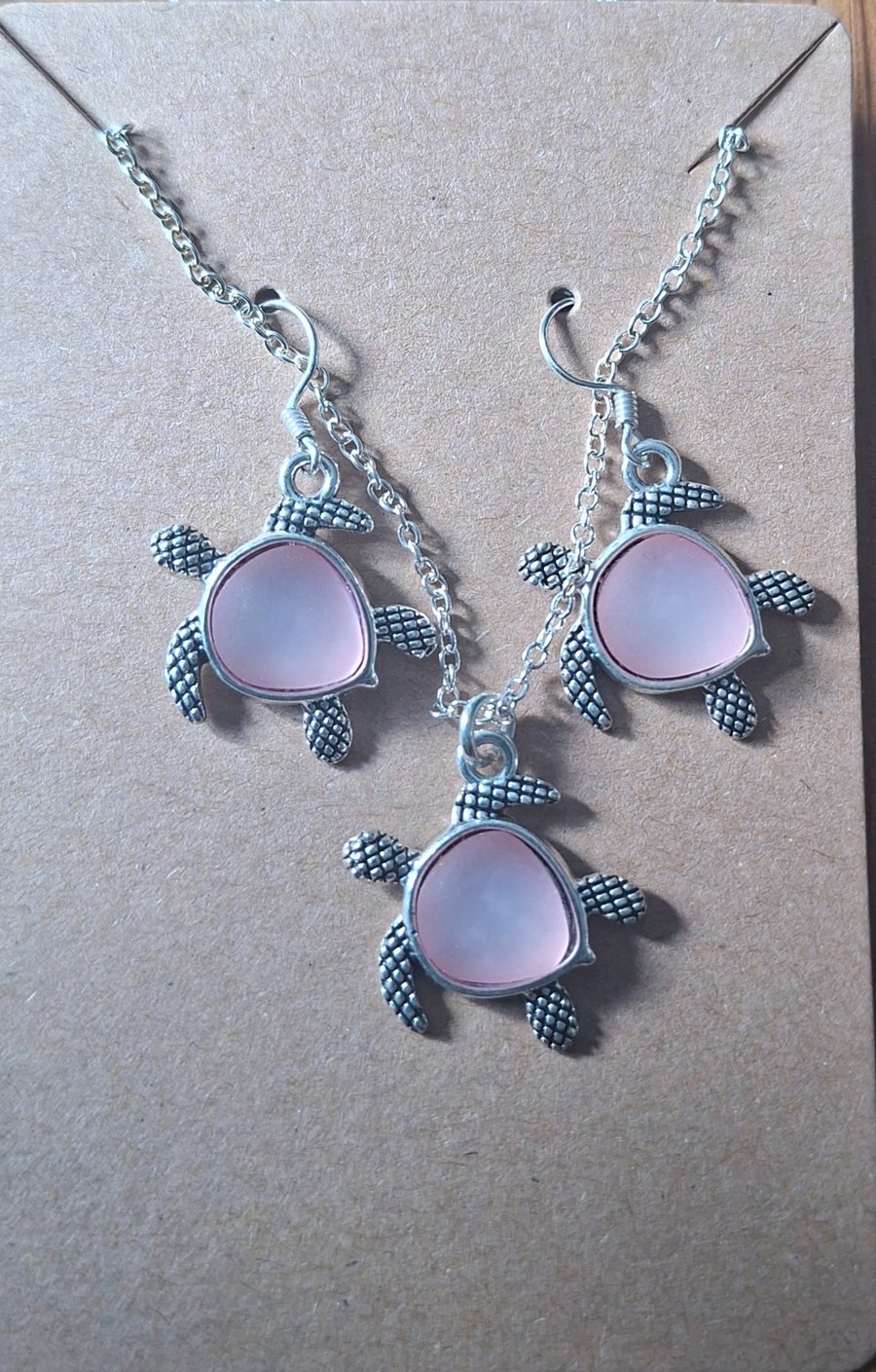 Turtle earring and necklace set